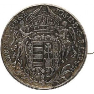 Josef II. (1780-1790), Tolar konvenční 1783 B - Madona - zasazený do rámečku se sponkou