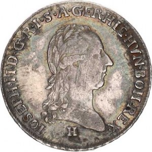 Josef II. (1780-1790), 1/4 Tolar křížový 1788 H Her. 211 7,226 g