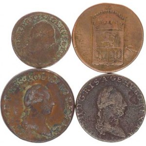 Josef II. (1780-1790), 1 kr. 1782 B . (s tečkou), 1790 S, +1/4 kr. 1782 B; +Grešle 1781