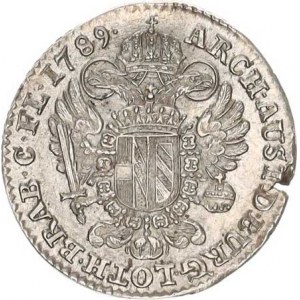 Josef II. (1780-1790), XIV Liards 1789, Brusel RR, hr. ražbou, tém.