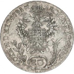 Leopold II. (1790-1792), 20 kr. 1791 B