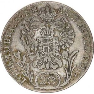 Leopold II. (1790-1792), 20 kr. 1792 B