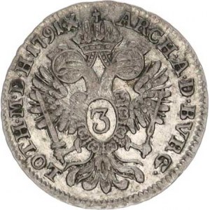 Leopold II. (1790-1792), 3 kr. 1791 B R