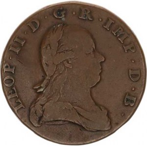 Leopold II. (1790-1792), 2 Liards 1792, Brusel