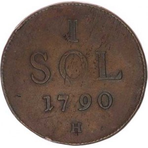Leopold II. (1790-1792), 1 Sol 1790 H, Günzbug Nov. 6; KM 15;, tém.