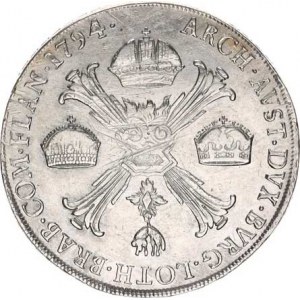 František I. (1792-1835), Tolar křížový 1794 M 29,521 g Her. 489