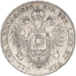 František I. (1792-1835), Tolar 1831 A - přilehlé stuhy R 27,972 g