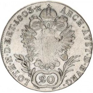 František I. (1792-1835), 20 kr. 1803 F, just.