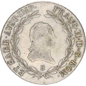 František I. (1792-1835), 20 kr. 1805 B, mír. just., tém.