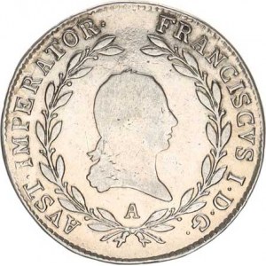 František I. (1792-1835), 20 kr. 1810 A, v rv. nálitek po sponě