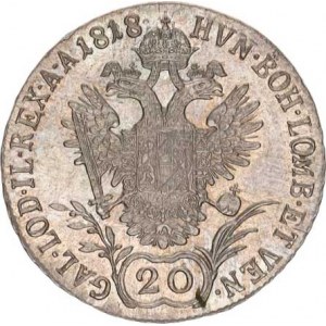František I. (1792-1835), 20 kr. 1818 B excelentní stav