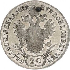 František I. (1792-1835), 20 kr. 1824 A, skvr. v rv.