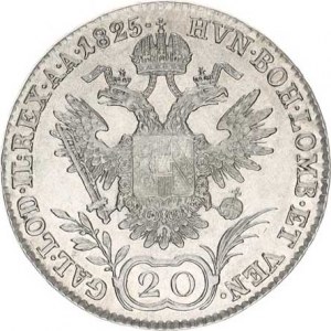 František I. (1792-1835), 20 kr. 1825 A, dr. rys.