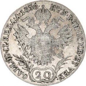 František I. (1792-1835), 20 kr. 1830 A - orlice
