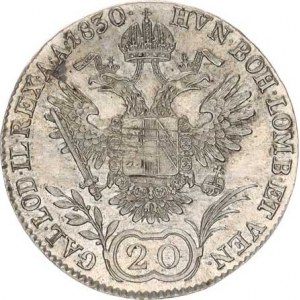 František I. (1792-1835), 20 kr. 1830 C +sbírkový sáček, zc. nep. just.