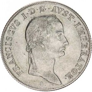František I. (1792-1835), 20 kr. 1831 A - stuhy na krku R