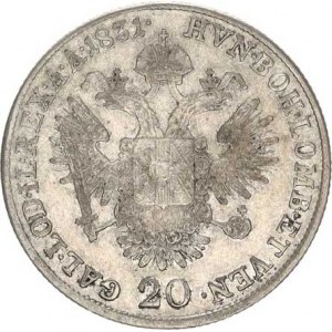 František I. (1792-1835), 20 kr. 1831 A - vlající stuhy