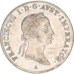 František I. (1792-1835), 20 kr. 1832 A - var.: tečka mezi A a datací u horní nožičky čísl.