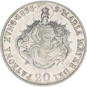 František I. (1792-1835), 20 kr. 1833 B - Madona R