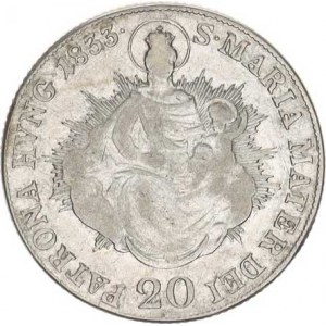 František I. (1792-1835), 20 kr. 1833 B - Madona R, tém.