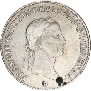 František I. (1792-1835), 20 kr. 1834 B - Madona, skvrna, tém.
