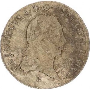František I. (1792-1835), 3 kr. 1821 B R, mělká ražba