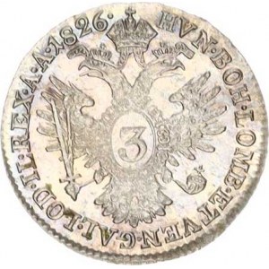 František I. (1792-1835), 3 kr. 1826 A