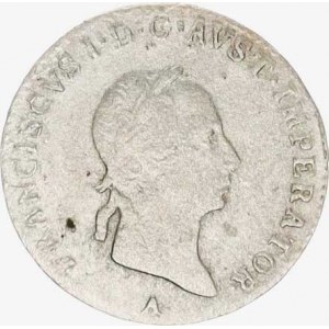 František I. (1792-1835), 3 kr. 1826 A, mělká ražba, tém.