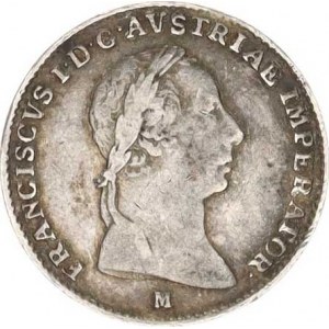 František I. (1792-1835), 1/2 Lira 1823 M, tém.