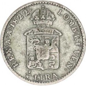 František I. (1792-1835), 1/4 Lira 1822 V