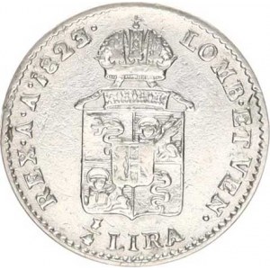 František I. (1792-1835), 1/4 Lira 1823 M - upravené razidlo z r. 1822 !!, tém.