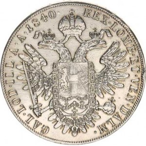 Ferdinand V. (1835-1848), Tolar 1840 A 28,003 g, dr. rys., hr., tém.