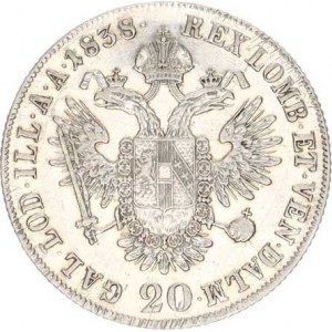 Ferdinand V. (1835-1848), 20 kr. 1838 C