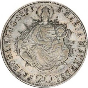 Ferdinand V. (1835-1848), 20 kr. 1839 B - Madona