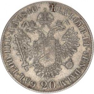 Ferdinand V. (1835-1848), 20 kr. 1840 C, mír. just.