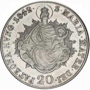 Ferdinand V. (1835-1848), 20 kr. 1842 B