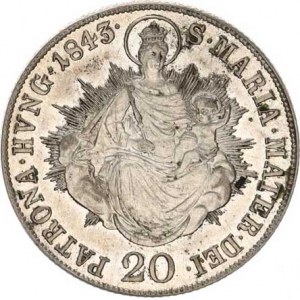 Ferdinand V. (1835-1848), 20 kr. 1843 B