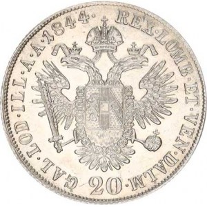 Ferdinand V. (1835-1848), 20 kr. 1844 C, zc. nep. rys.