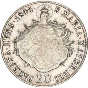 Ferdinand V. (1835-1848), 20 kr. 1845 B