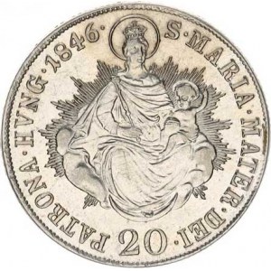 Ferdinand V. (1835-1848), 20 kr. 1846 B