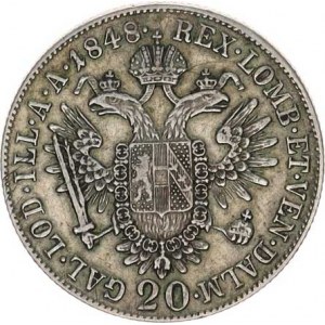 Ferdinand V. (1835-1848), 20 kr. 1848 A