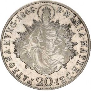 Ferdinand V. (1835-1848), 10 kr. 1842 B, mělčí ražba
