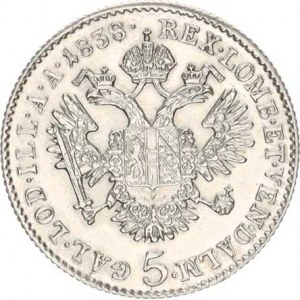 Ferdinand V. (1835-1848), 5 kr. 1838 A