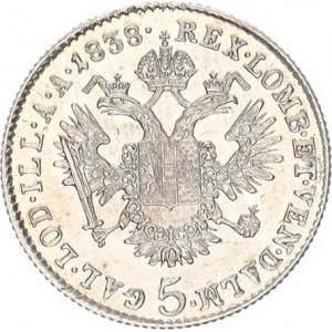 Ferdinand V. (1835-1848), 5 kr. 1838 A