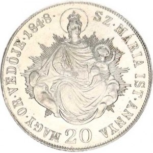 Revoluce 1848-1849, 20 kr. 1848 KB sbírkový, zc. nep. rys.