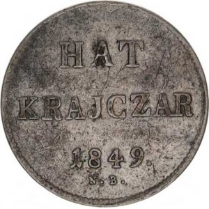 Revoluce 1848-1849, Hat = 6 Krajczár 1849 NB