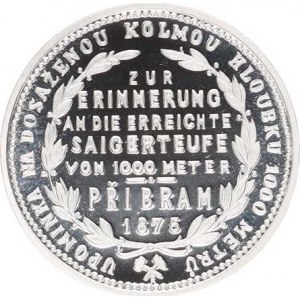 František Josef I.(1848-1918), Zlatník 1875 b.zn. - Příbramský - novoražba sign.: H Ag 999