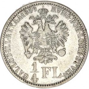 František Josef I.(1848-1918), 1/4 Zlatník 1859 A