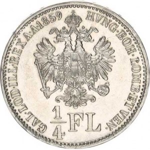 František Josef I.(1848-1918), 1/4 Zlatník 1859 B