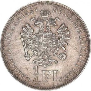 František Josef I.(1848-1918), 1/4 Zlatník 1859 E R, zc. nep. hr.